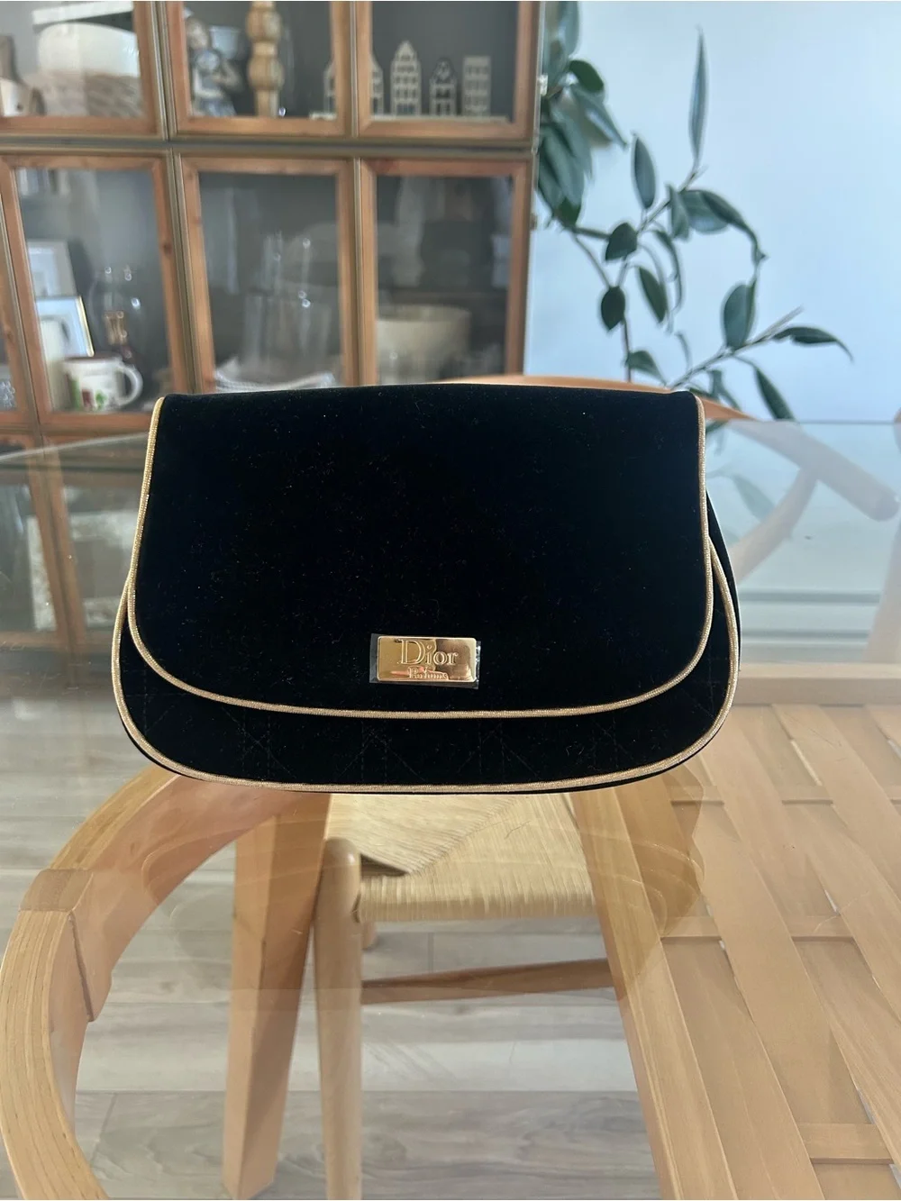 Dior Black Velvet Cosmetic Pouch - Picture 1 of 11